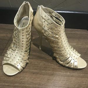 Stunning Gold Strappy Heels